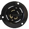 Ac Works Flanged Locking Inlet, 30 A, 125/250V AC, Screw Terminals, Black ASINL1430P-FC - alternate 5